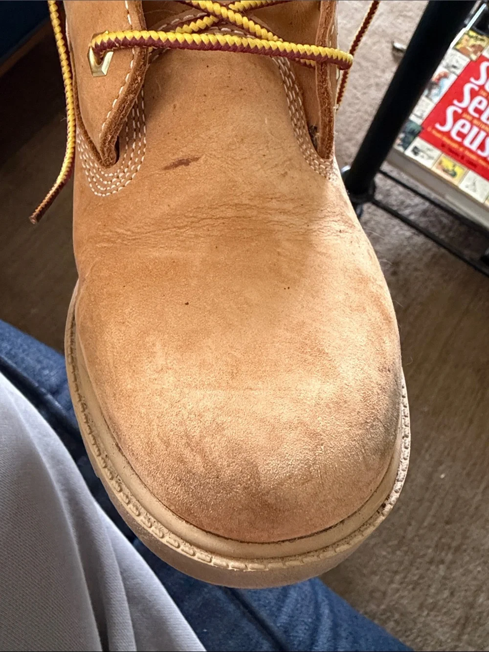 Timberland Wheat Nubuck Kids Lace-Up Work Boots